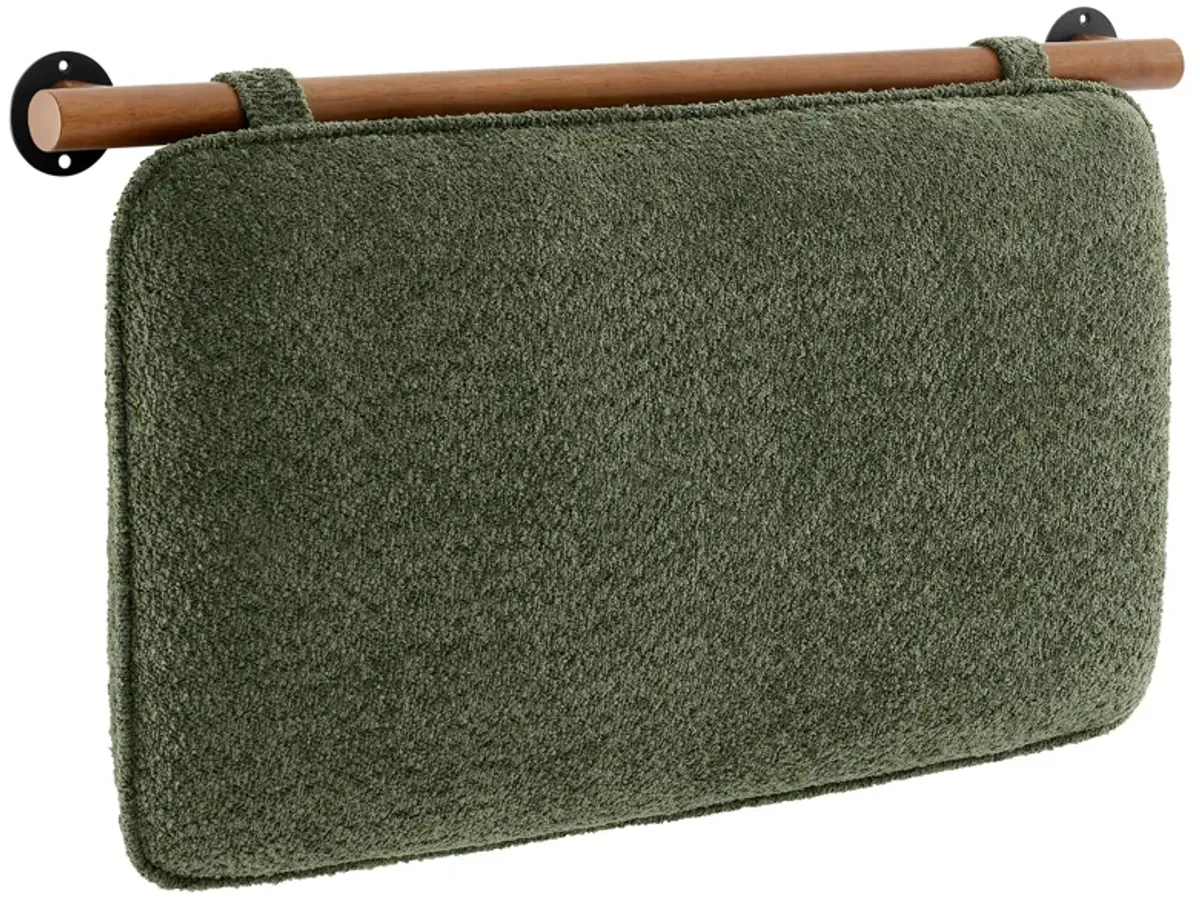 Anela Wall-Mounted Upholstered Headboard by Modway Twin / Sage Walnut