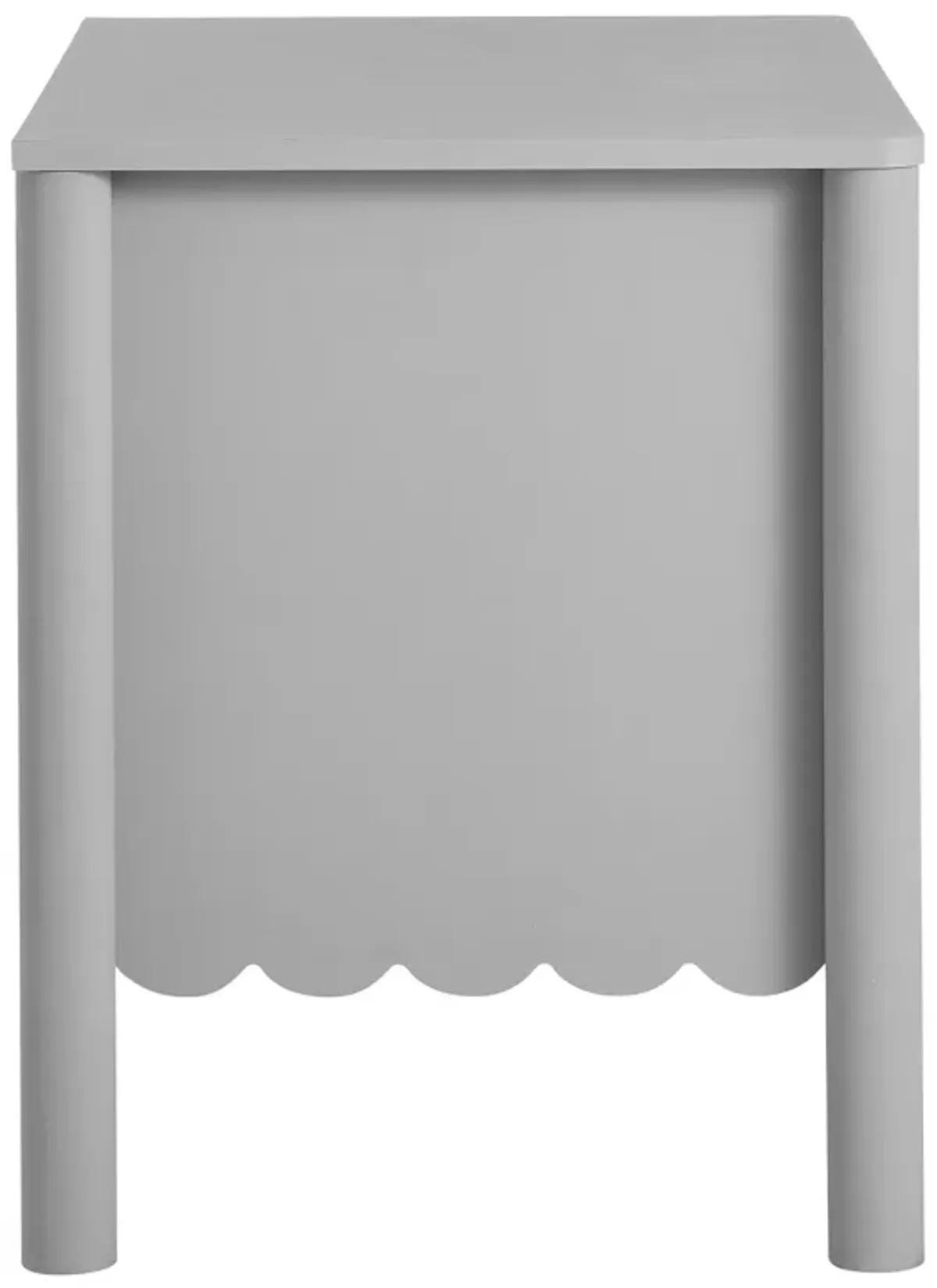 Emmeline Scalloped 2-Drawer Nightstand by Modway Light Gray