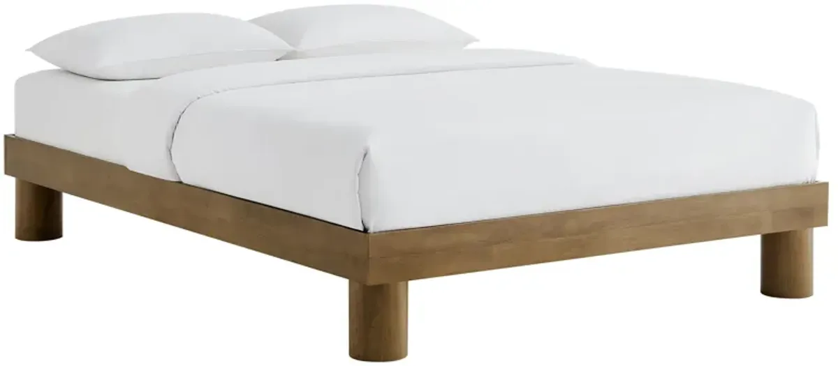 Runa Platform Bed by Modway King / French Oak