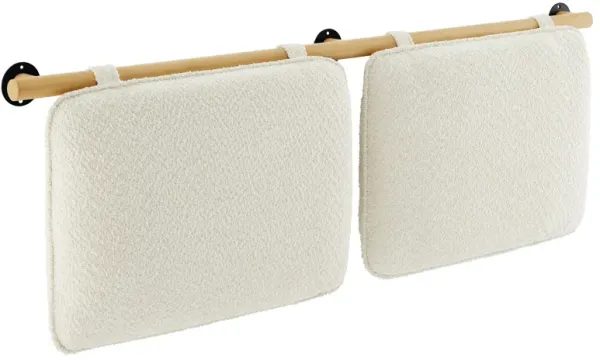 Anela Wall-Mounted Upholstered Headboard by Modway Full / Cream Natural