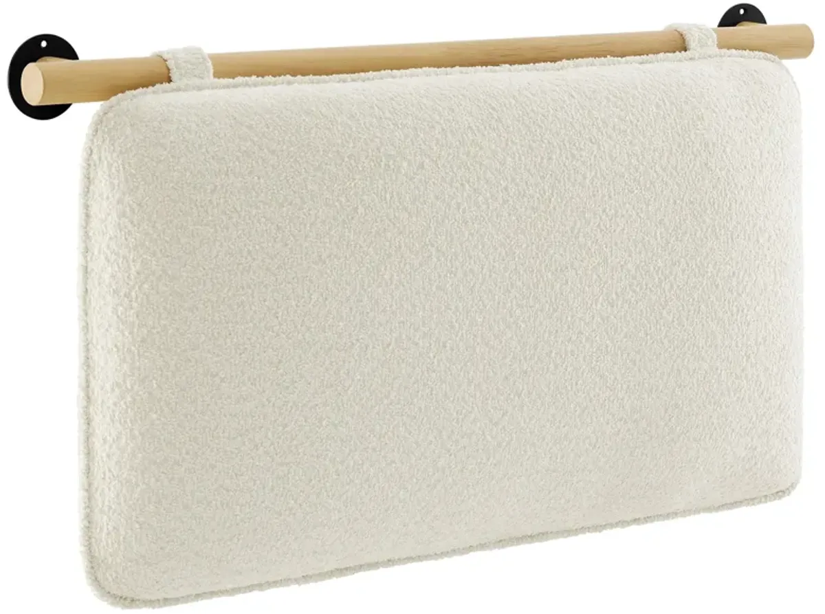 Anela Wall-Mounted Upholstered Headboard by Modway King / Cream Natural