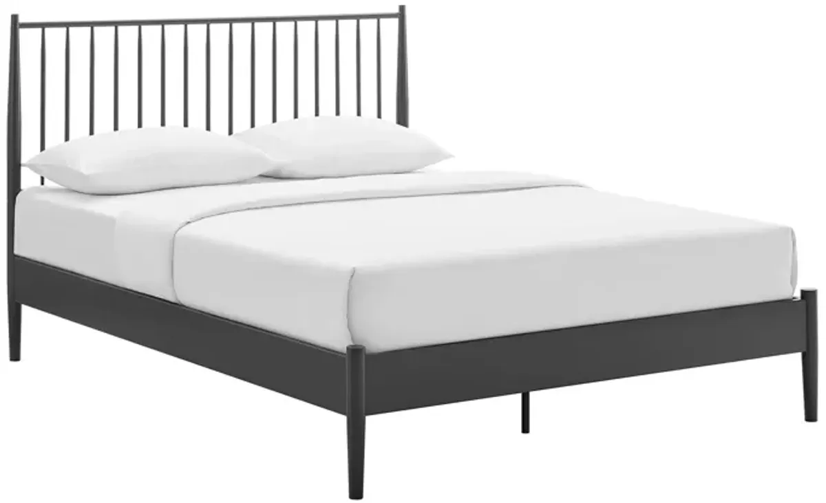 Adair Metal Spindle Platform Bed by Modway Twin / Charcoal