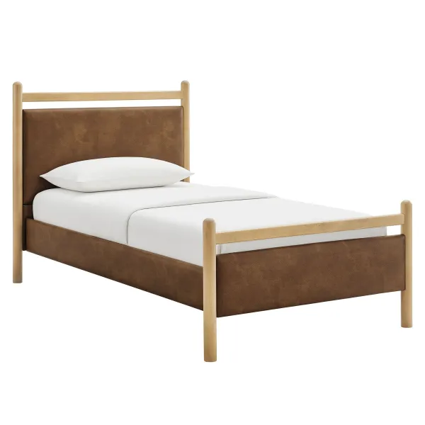 Ginny Platform Bed Frame by Modway Twin / Light Oak Canyon