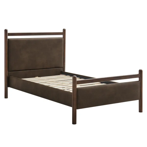 Ginny Platform Bed Frame by Modway Twin / Wenge Mushroom