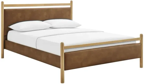 Ginny Platform Bed Frame by Modway Full / Light Oak Canyon