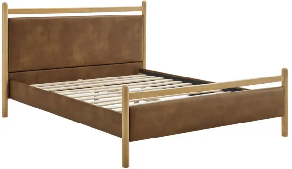 Ginny Platform Bed Frame by Modway Queen / Light Oak Canyon