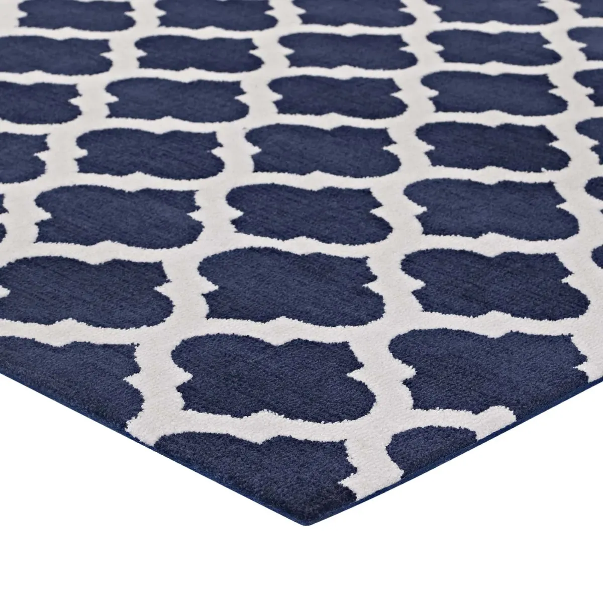Lida Moroccan Trellis Area Rug by Modway Ivory and Charcoal / 5x8