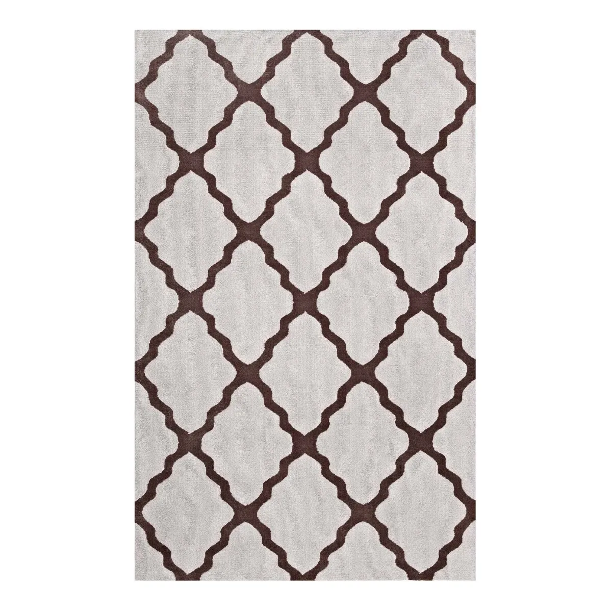 Marja Moroccan Trellis Area Rug by Modway 5x8 / Brown and Gray