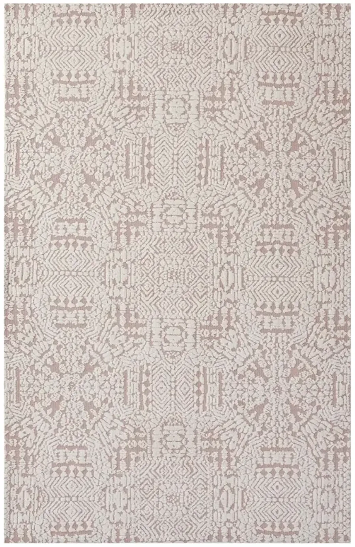 Javiera Contemporary Moroccan Area Rug by Modway Ivory and Cameo Rose / 5x8