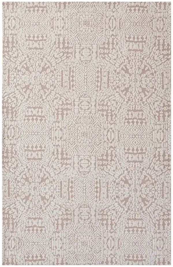 Javiera Contemporary Moroccan Area Rug by Modway Ivory and Cameo Rose / 8x10