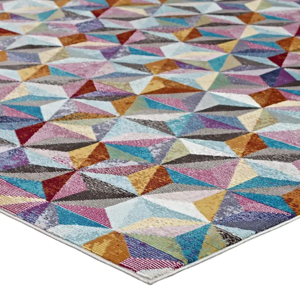 Arisa Geometric Hexagon Mosaic Area Rug by Modway Multicolored / 4x6