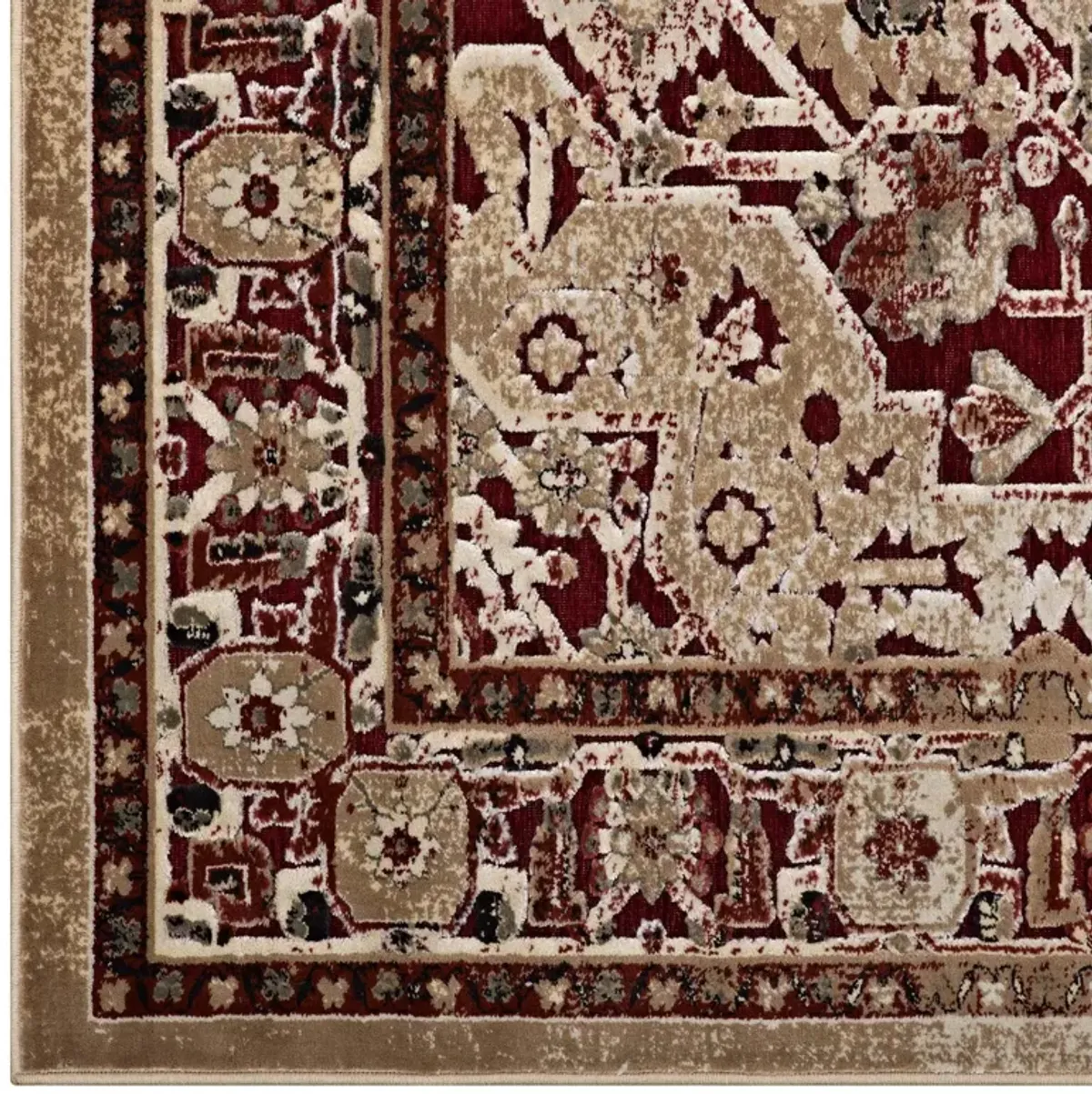 Grania Ornate Vintage Floral Turkish Area Rug by Modway
