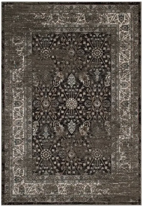 Berit Distressed Vintage Floral Lattice Area Rug by Modway Brown and Beige / 8x10