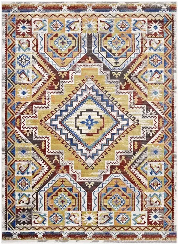 Florita Distressed Southwestern Aztec Area Rug by Modway