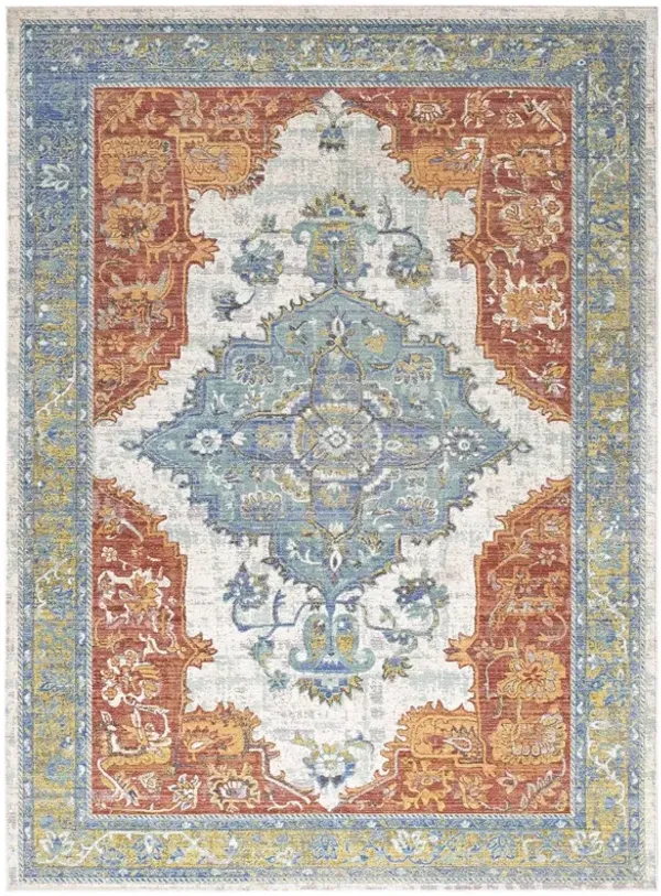 Citlali Distressed Southwestern Aztec Area Rug by Modway Multicolored / 8x10