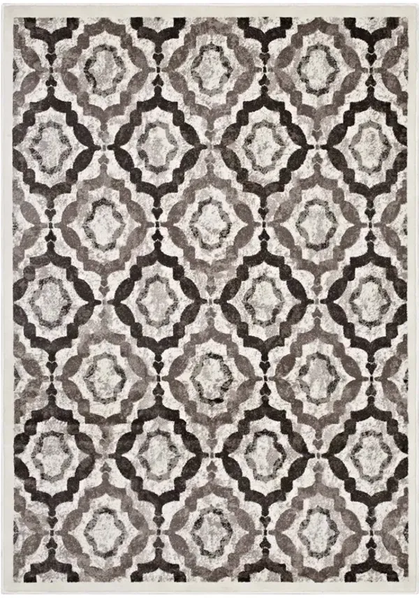 Kalinda Rustic Vintage Moroccan Trellis Area Rug by Modway 8x10 / Brown Beige and Ivory