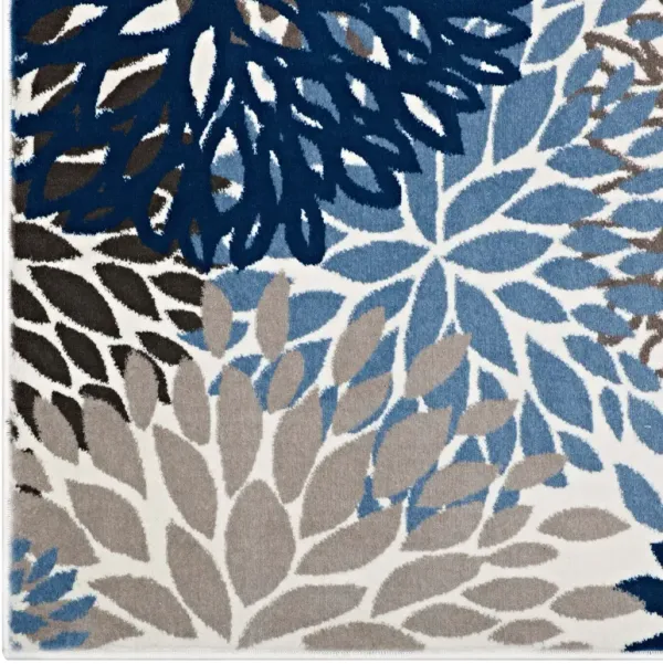 Calithea Vintage Classic Abstract Floral Area Rug by Modway 4x6 / Blue Brown and Beige