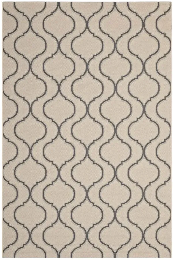 Linza Wave Abstract Trellis Indoor and Outdoor Area Rug by Modway Beige and Gray / 8x10