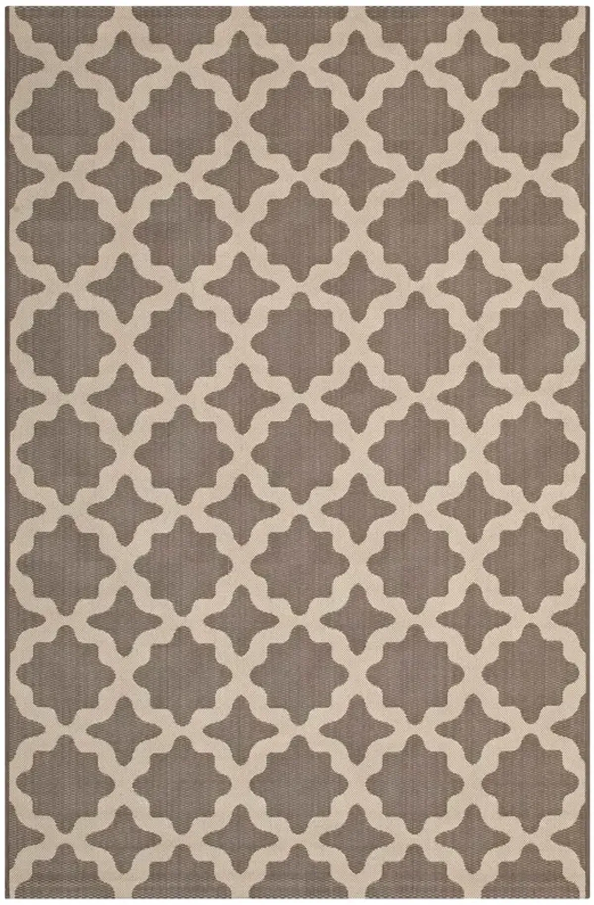 Cerelia Moroccan Trellis Indoor and Outdoor Area Rug by Modway Red and Beige / 8x10