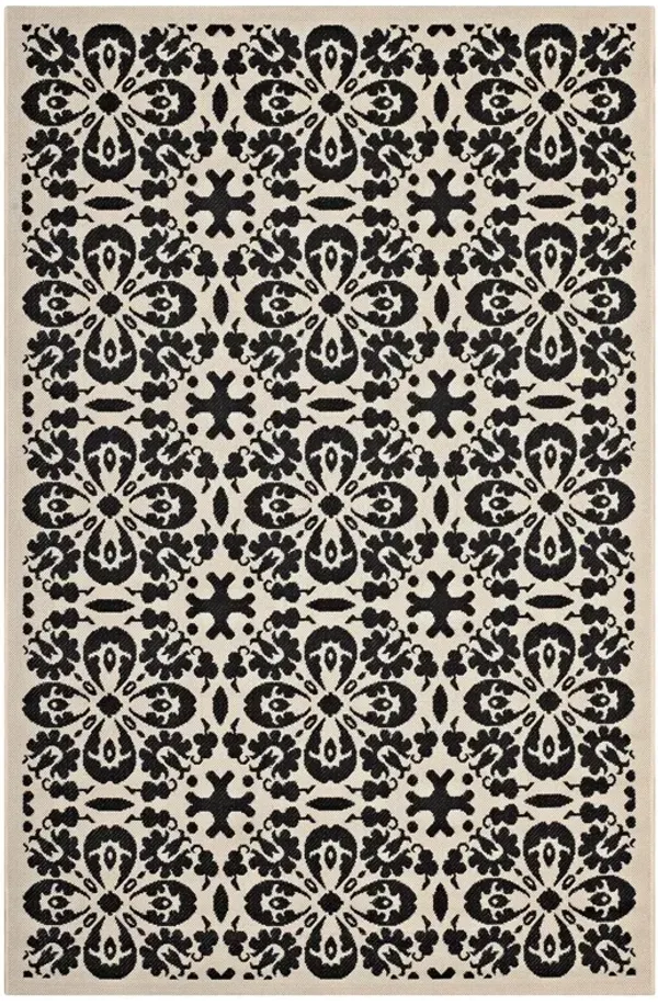 Ariana Vintage Floral Trellis Indoor and Outdoor Area Rug by Modway