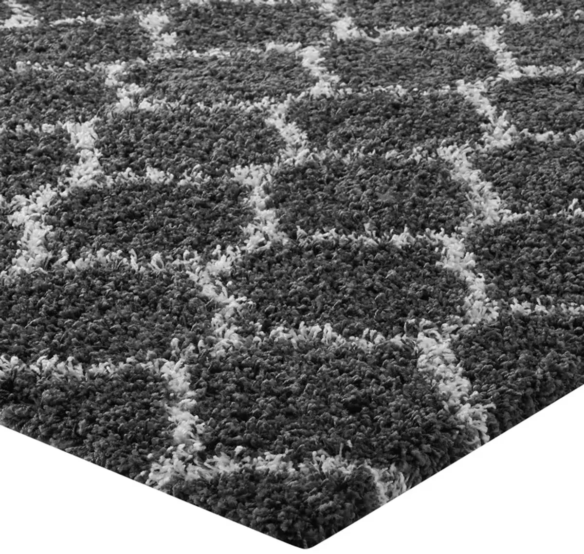 Solvea Moroccan Trellis Shag Area Rug by Modway