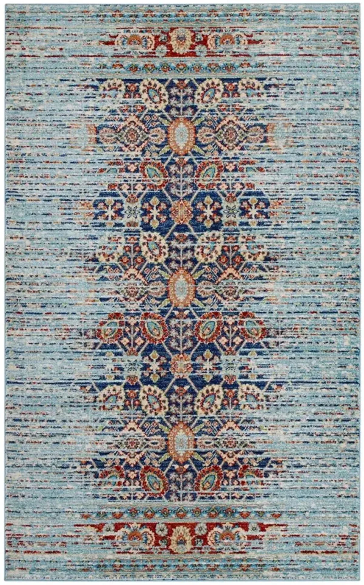 Naria Distressed Vintage Medallion Area Rug by Modway Multicolored / 8x10