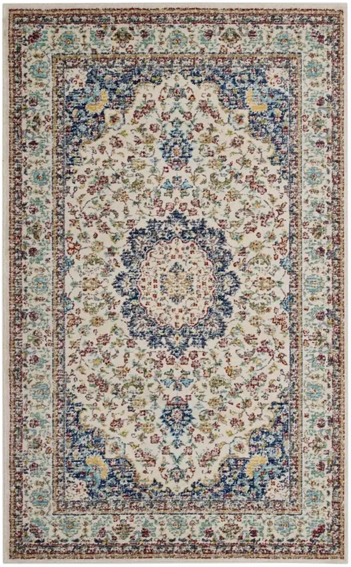 Meryam Distressed Vintage Medallion Area Rug by Modway Multicolored / 5x8