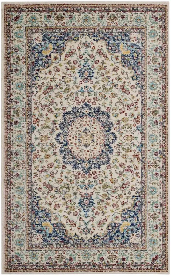 Meryam Distressed Vintage Medallion Area Rug by Modway Multicolored / 5x8