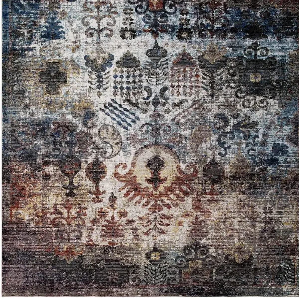 Success Tahira Transitional Distressed Vintage Floral Moroccan Trellis Area Rug by Modway