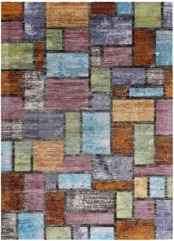 Success Nyssa Abstract Geometric Mosaic Area Rug by Modway Multicolored / 5x8