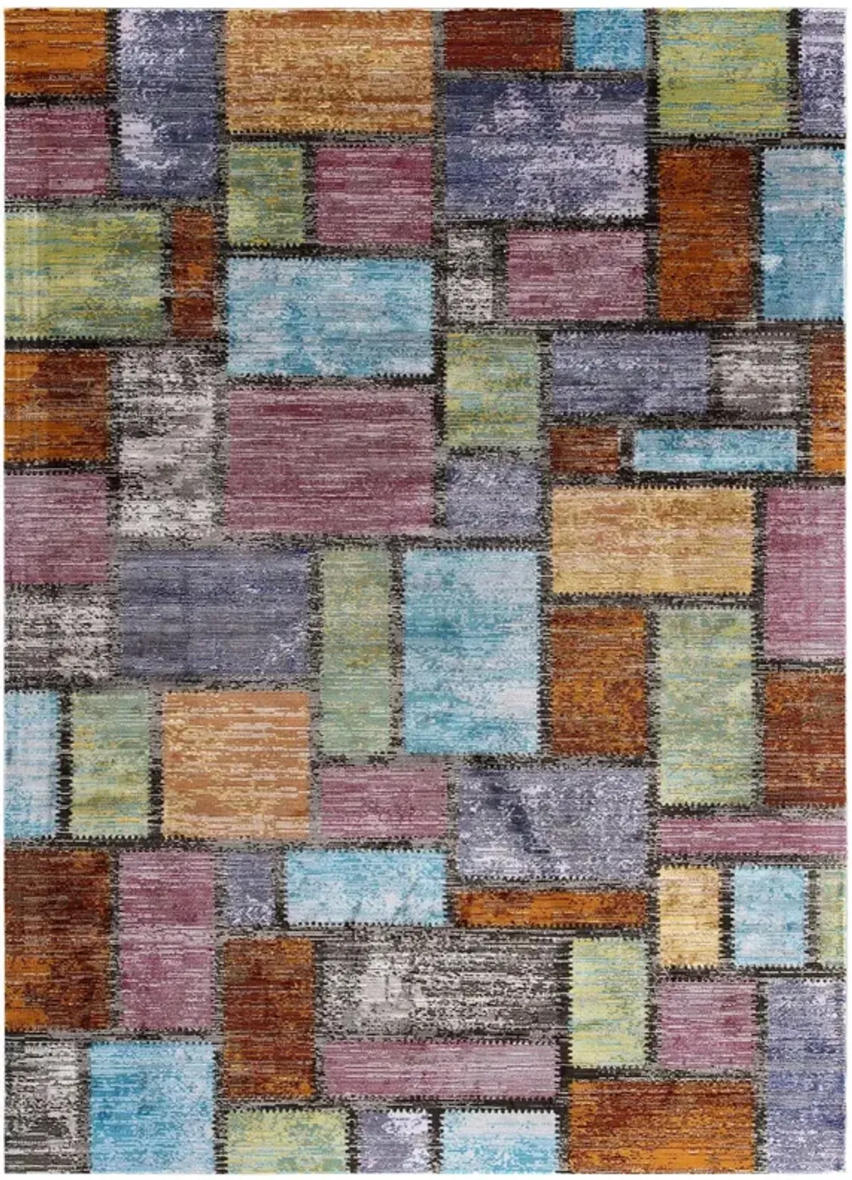 Success Nyssa Abstract Geometric Mosaic Area Rug by Modway Multicolored / 8x10