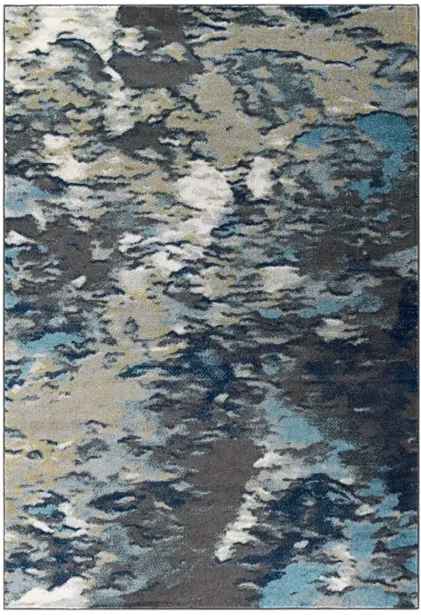 Entourage Foliage Contemporary Modern Abstract Area Rug by Modway 8x10 / Blue Tan Gray
