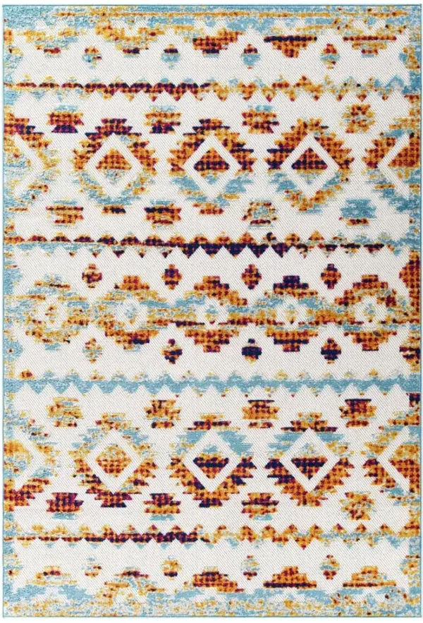 Reflect Takara Abstract Diamond Moroccan Trellis Indoor and Outdoor Area Rug by Modway Multicolored / 5x8
