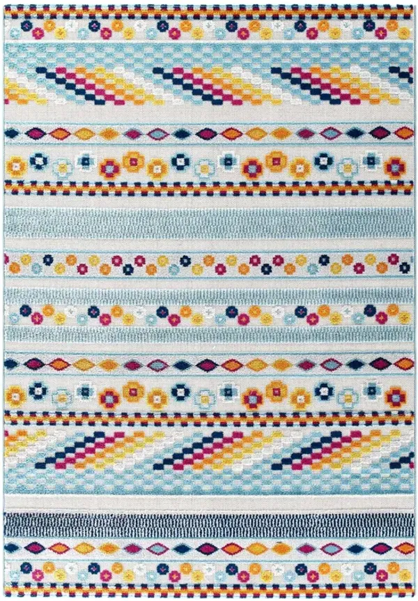 Reflect Cadhla Vintage Abstract Geometric Lattice Indoor and Outdoor Area Rug by Modway Multicolored / 8x10