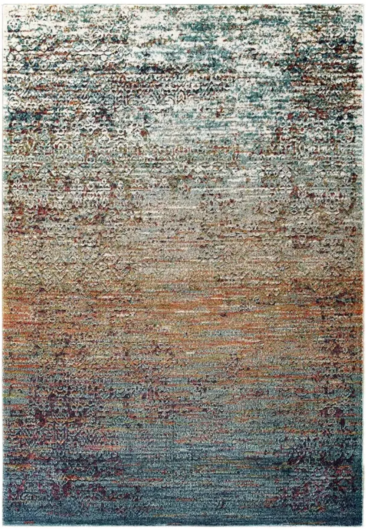Tribute Jacinda Rustic Distressed Vintage Lattice Area Rug by Modway Multicolored / 5x8