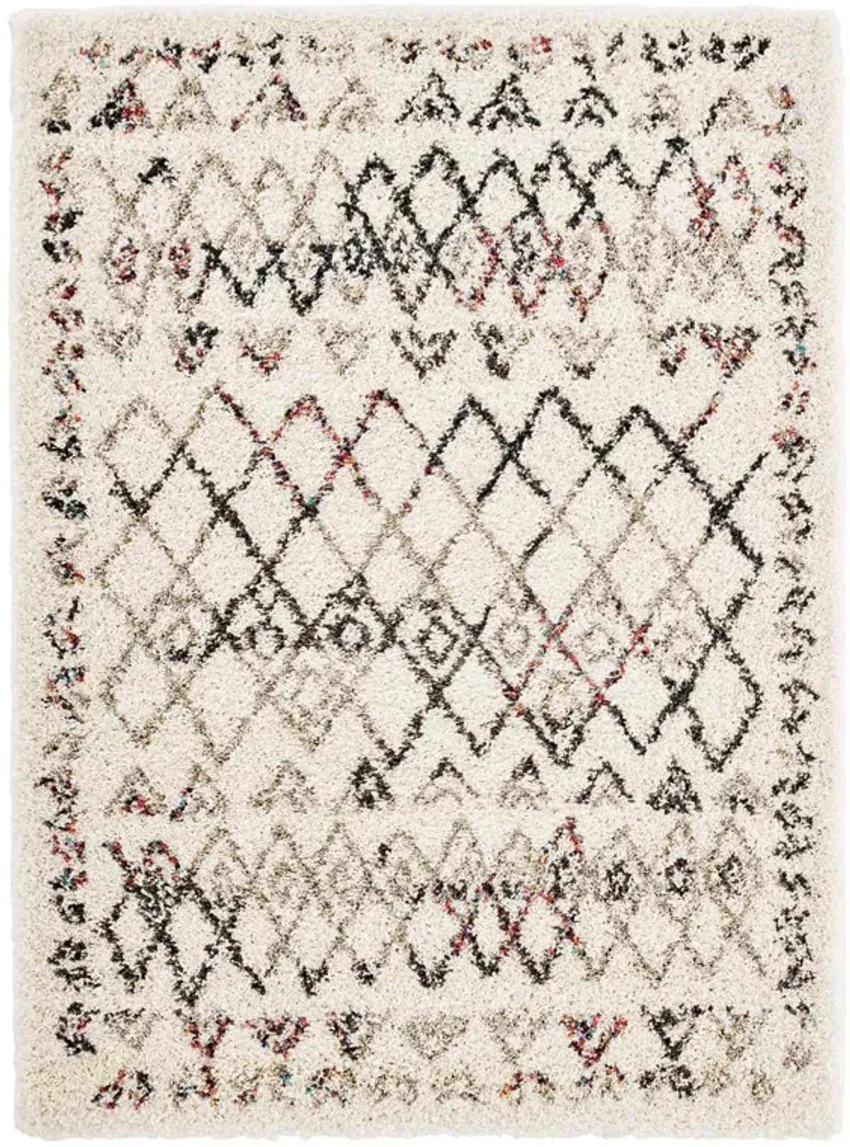 Skadi Rainbow Diamond Shag Area Rug by Modway Multicolor / 5x8