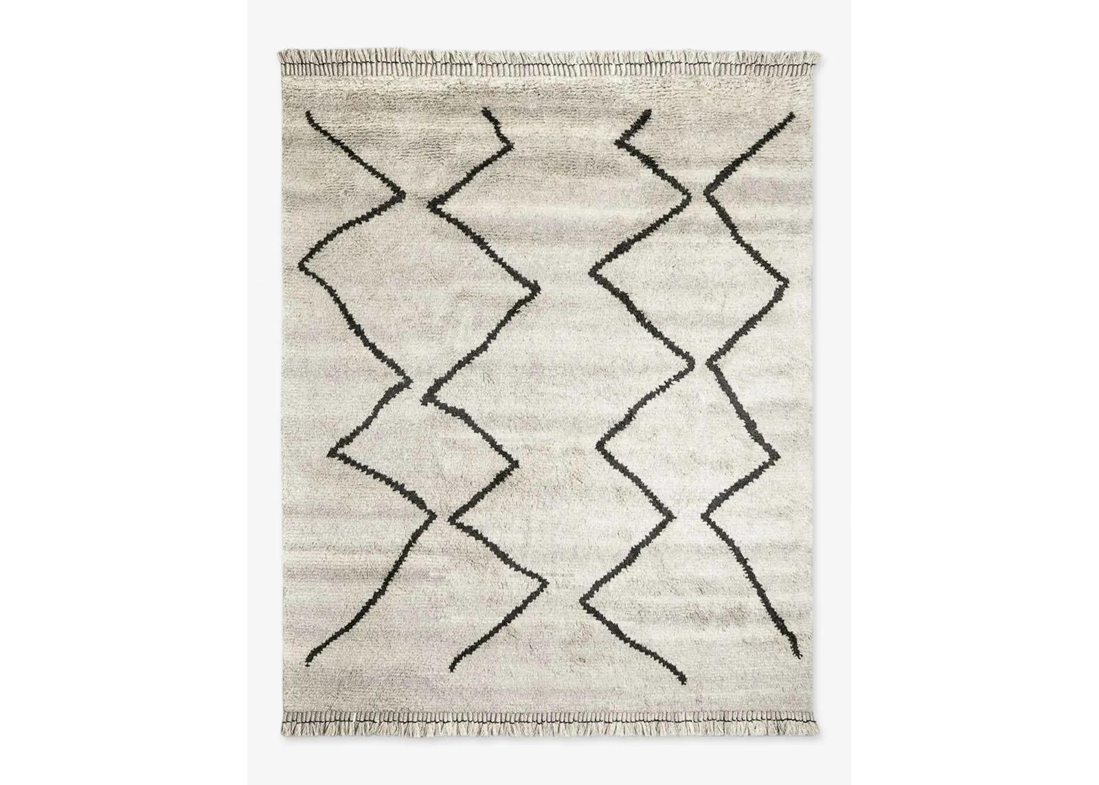 Leila Hand-Knotted Wool-Blend Moroccan Shag Rug