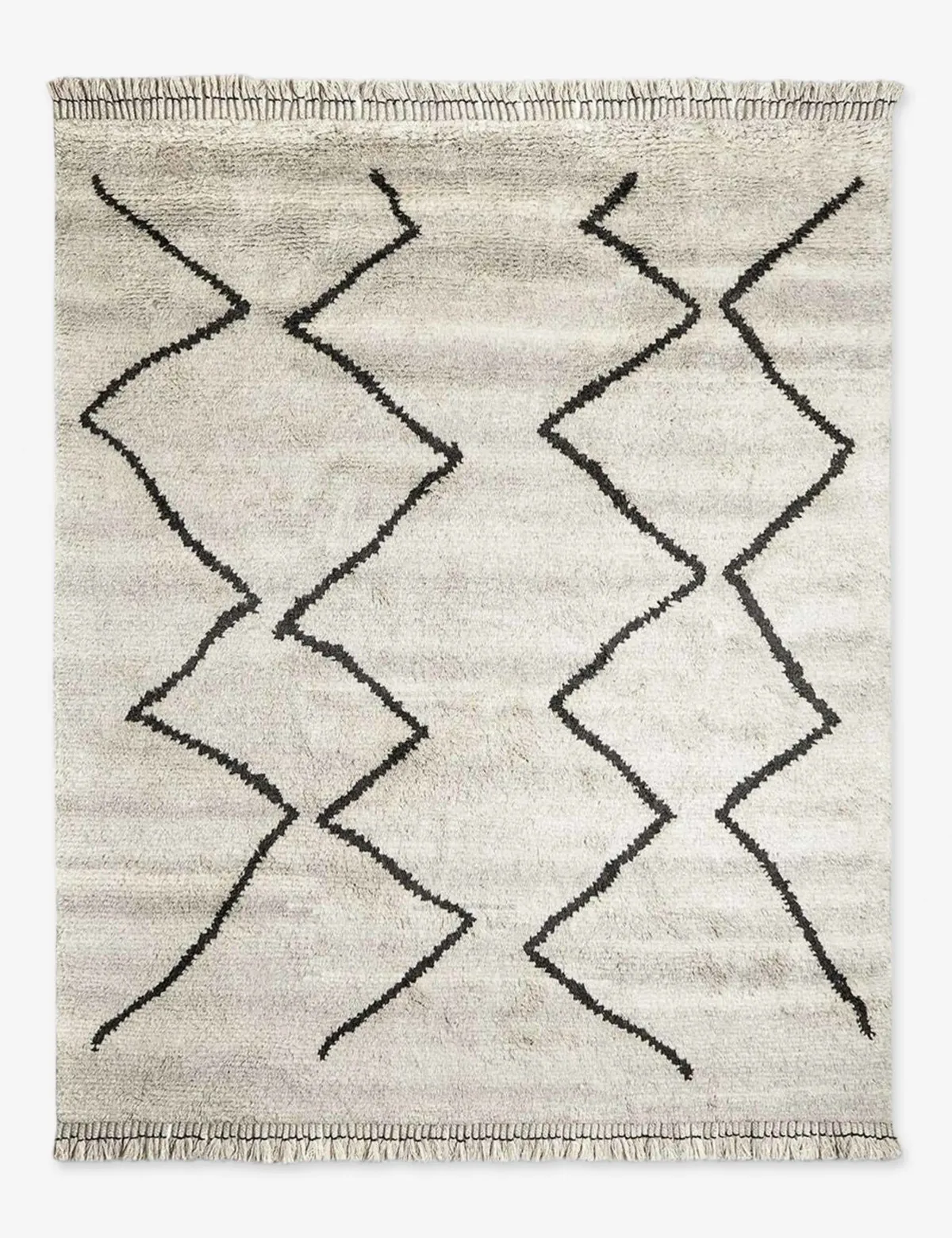 Leila Hand-Knotted Wool-Blend Moroccan Shag Rug