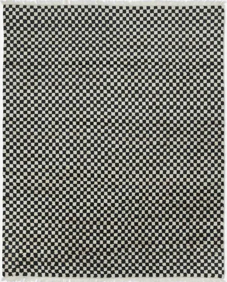 Checkerboard Hand-Knotted Wool Rug by Sarah Sherman Samuel