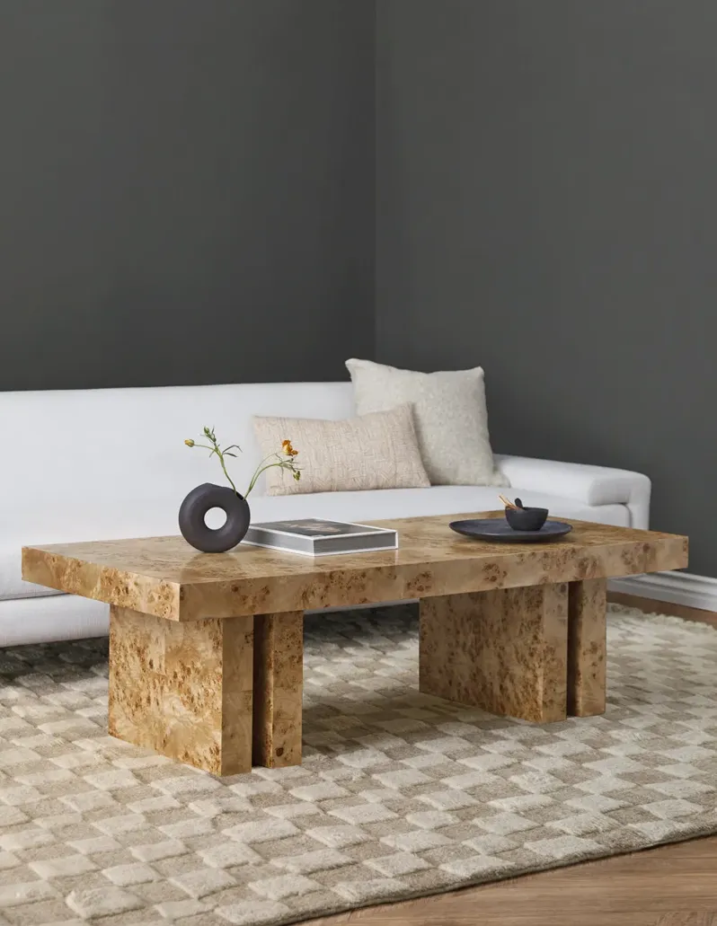 Brisa Burl Wood Coffee Table