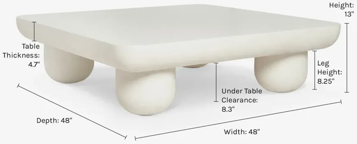 Clouded Square Coffee Table by Sarah Sherman Samuel