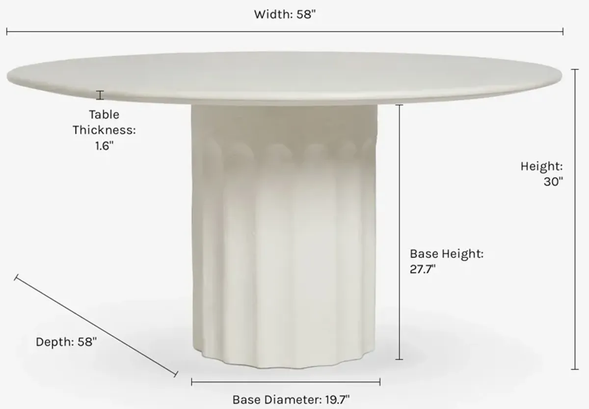 Doric Round Dining Table by Sarah Sherman Samuel