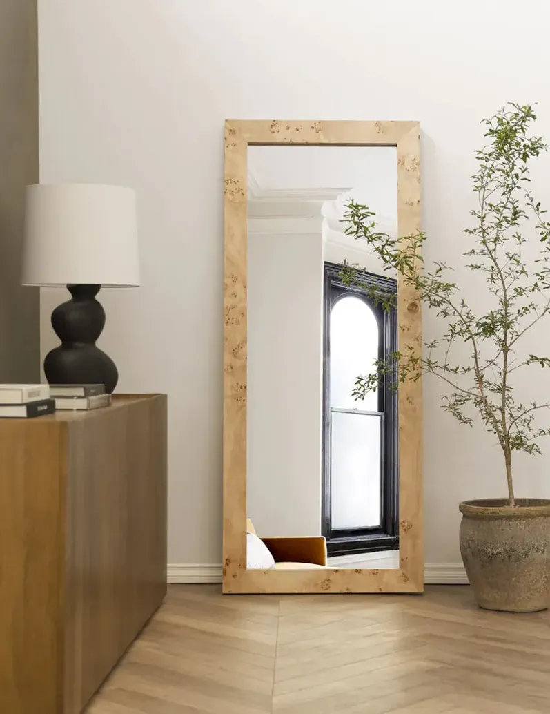 Bree Burl Wood Floor Mirror