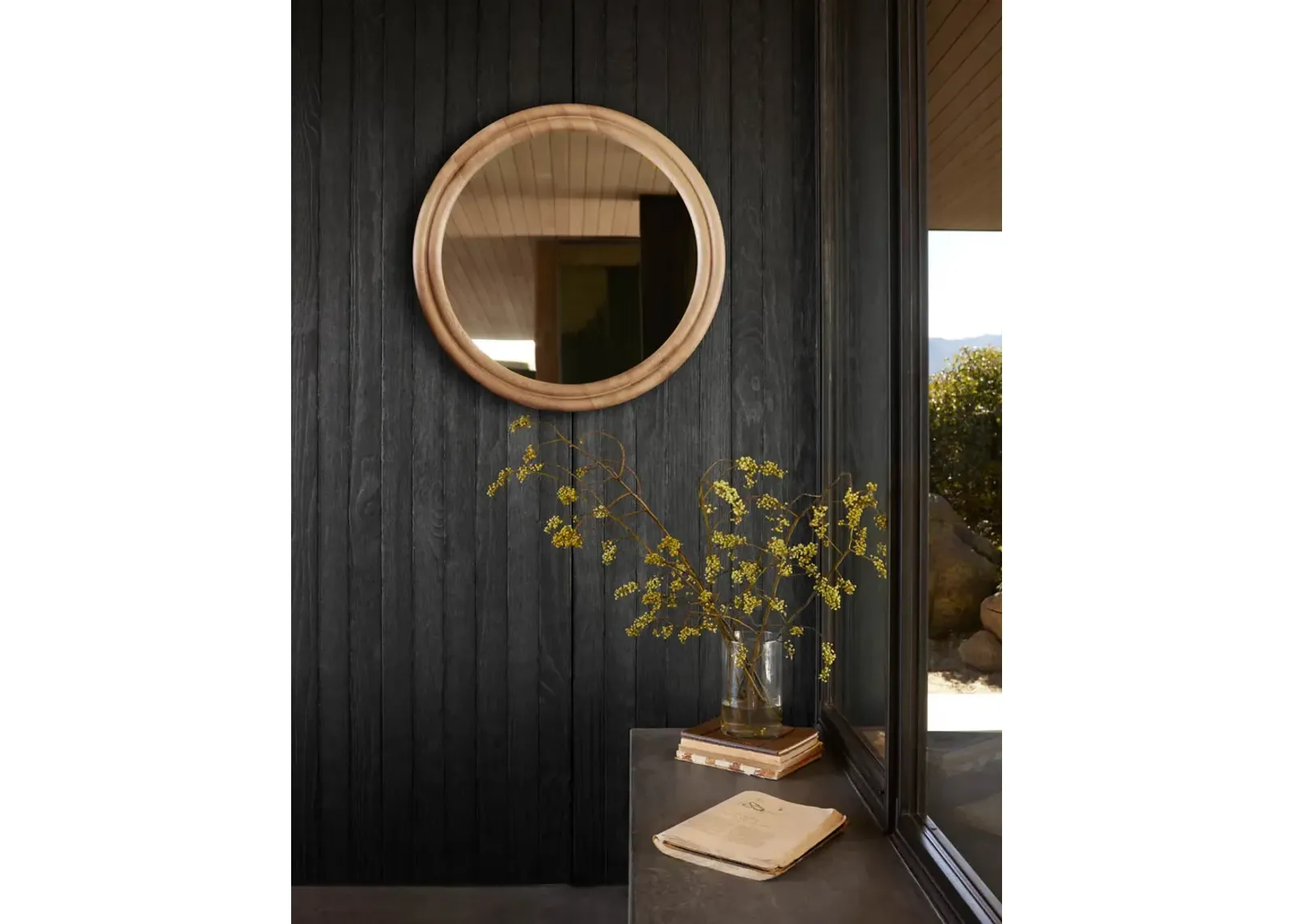 Bourdon Double-Framed Round Mirror