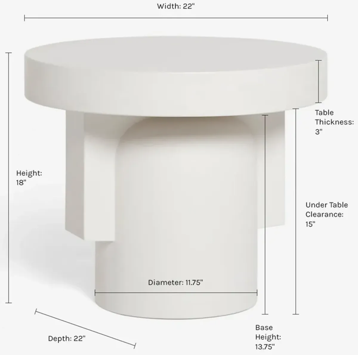 Anja Indoor / Outdoor Round Side Table