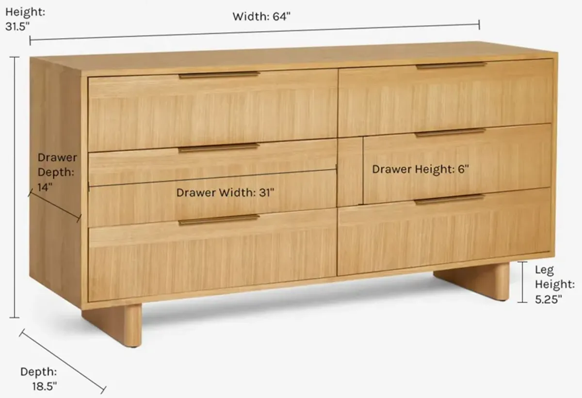 Hillard 6-Drawer Dresser