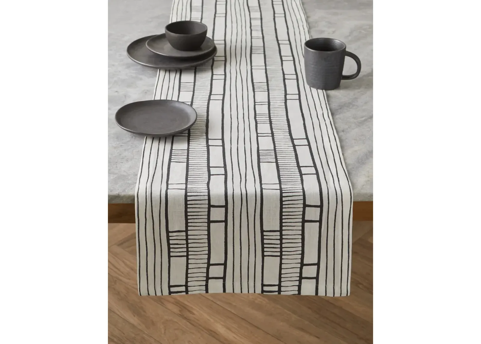 Sector Linen Table Runner by Hadiya Williams