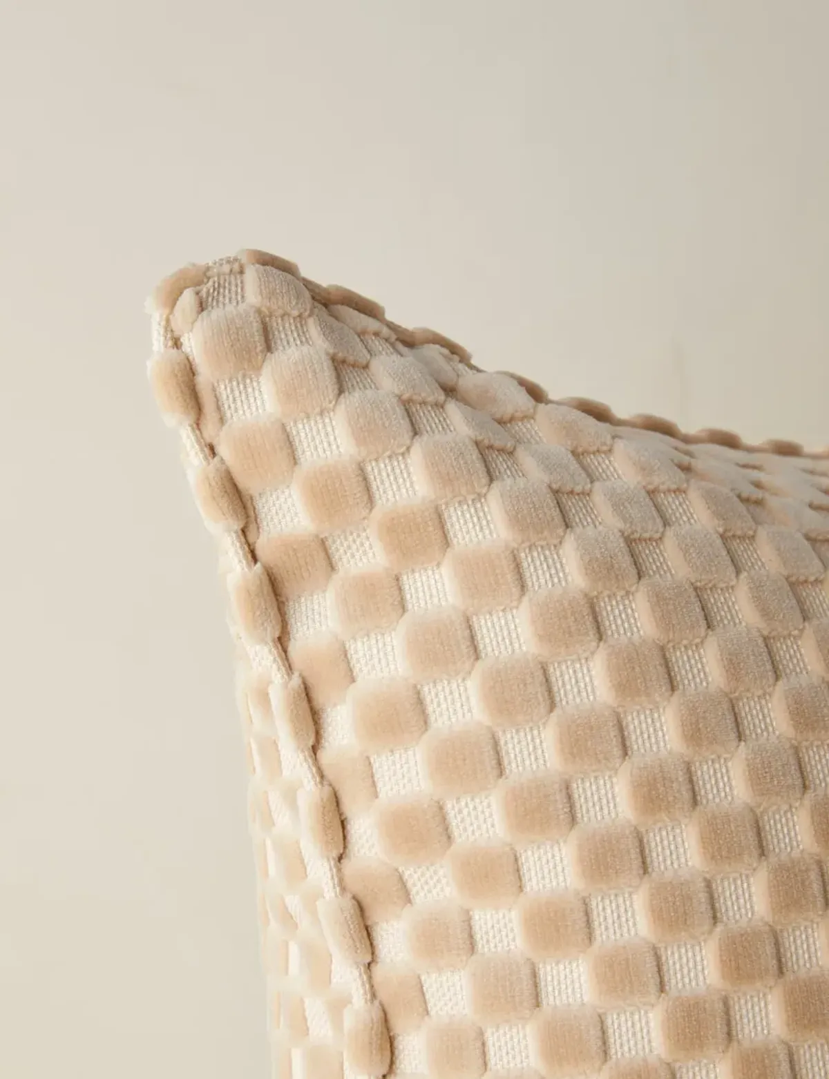 Hi-Lo Checker Velvet Pillow by Sarah Sherman Samuel