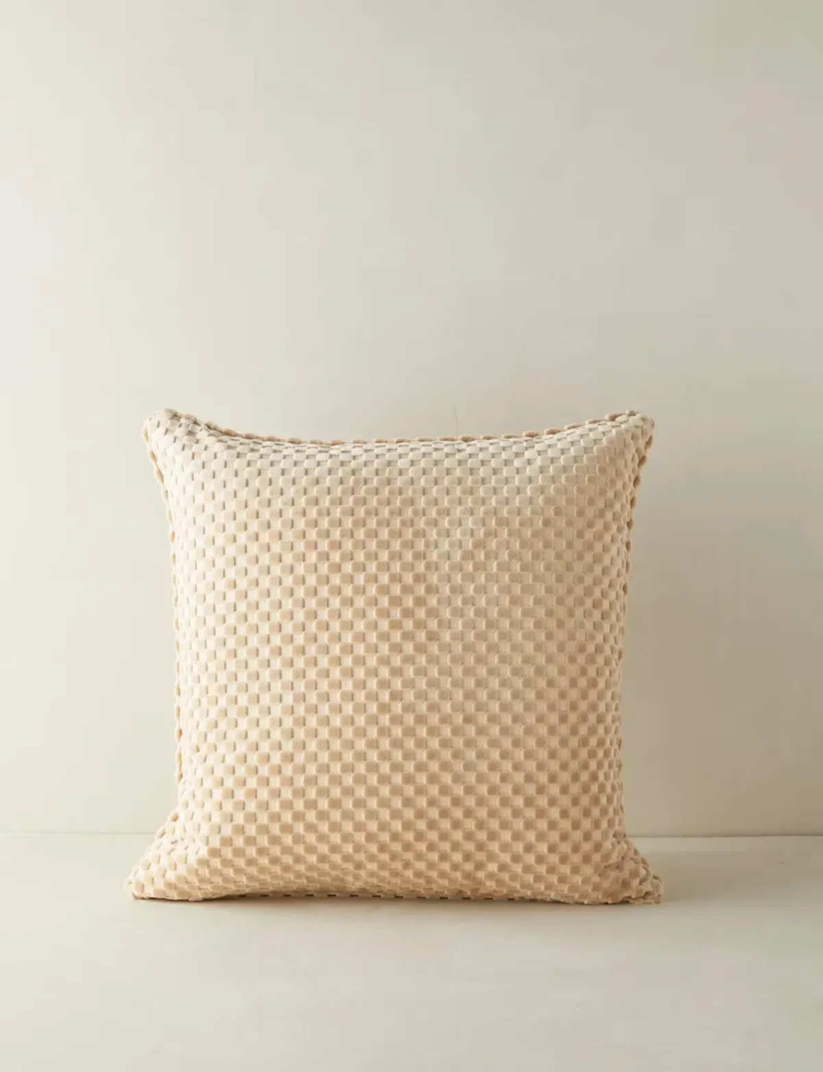 Hi-Lo Checker Velvet Pillow by Sarah Sherman Samuel