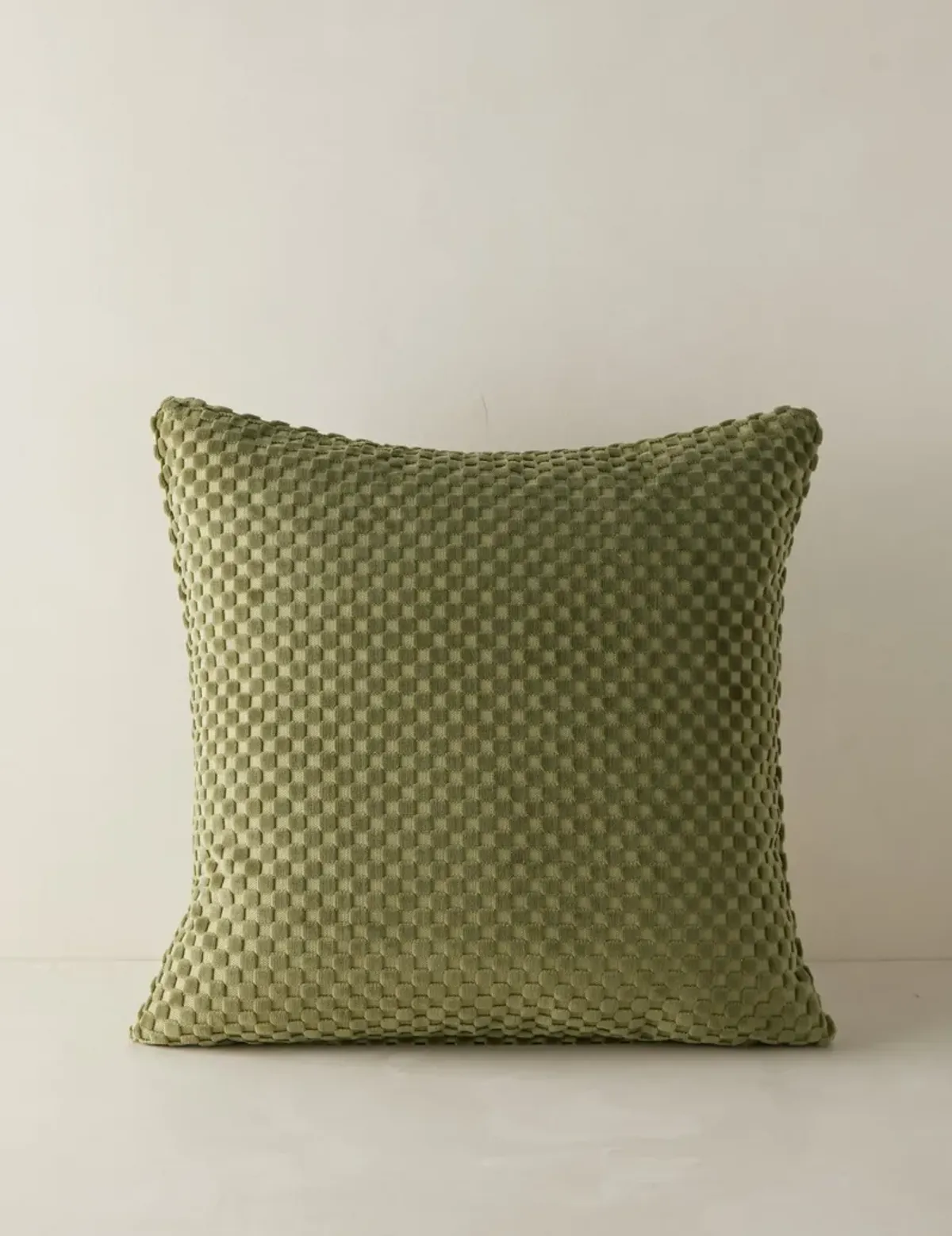 Hi-Lo Checker Velvet Pillow by Sarah Sherman Samuel